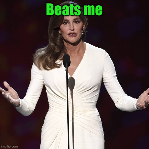 Brucaitlyn Jenner | Beats me | image tagged in brucaitlyn jenner | made w/ Imgflip meme maker
