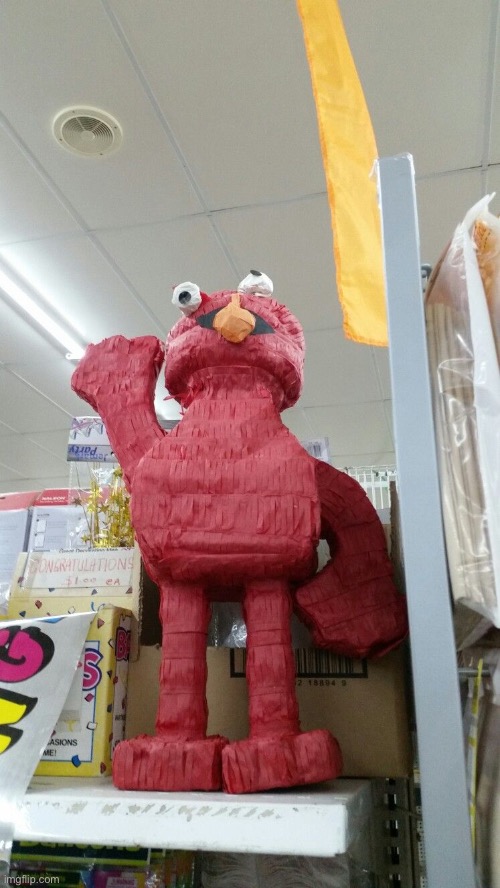 You better buy this for your halloween party | image tagged in memes,funny,elmo,pinata,cursed image,you had one job | made w/ Imgflip meme maker
