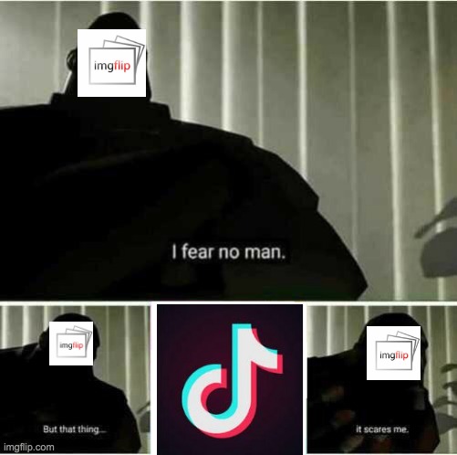 Imgflip is better than tik tok change my mind | image tagged in i fear no man | made w/ Imgflip meme maker