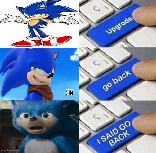 Sonic I Said Go Back | image tagged in i said go back | made w/ Imgflip meme maker