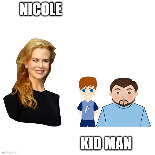 Nicole Kidman | NICOLE; KID MAN | image tagged in funny,actress | made w/ Imgflip meme maker