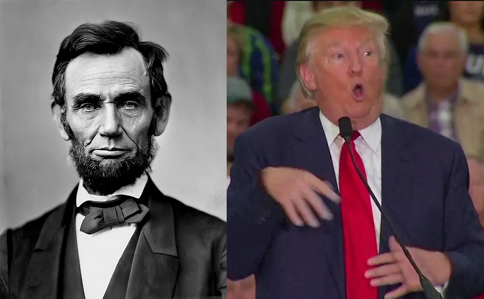 High Quality Lincoln and trump Blank Meme Template