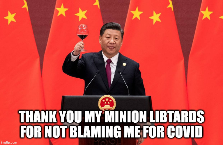 THANK YOU MY MINION LIBTARDS FOR NOT BLAMING ME FOR COVID | made w/ Imgflip meme maker