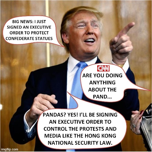 IT'S COMING! | image tagged in donald trump,hong kong,pandemic,confederacy | made w/ Imgflip meme maker