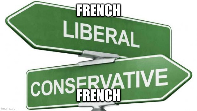 politics | FRENCH; FRENCH | image tagged in politics | made w/ Imgflip meme maker