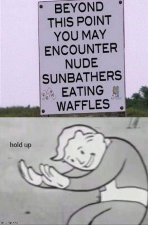 image tagged in fallout hold up | made w/ Imgflip meme maker
