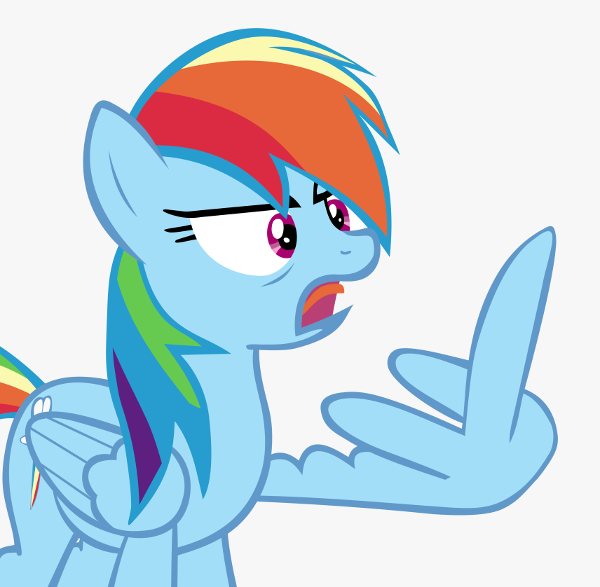 Rainbow Dash Middle Finger Blank Meme Template