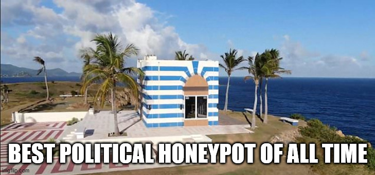 BEST POLITICAL HONEYPOT OF ALL TIME | image tagged in pedo island,lolita island,jeffrey epstein | made w/ Imgflip meme maker