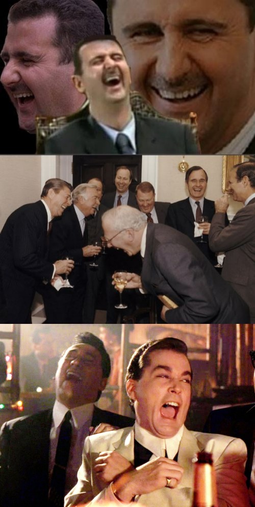 image tagged in memes,laughing men in suits,good fellas hilarious,assad laugh | made w/ Imgflip meme maker