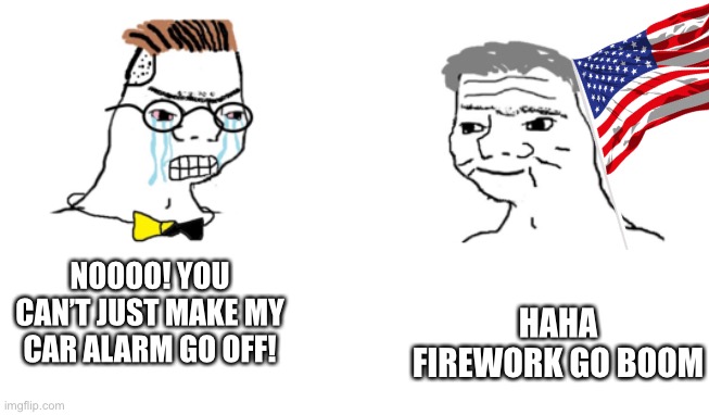 No you Can't Just | NOOOO! YOU CAN’T JUST MAKE MY CAR ALARM GO OFF! HAHA FIREWORK GO BOOM | image tagged in no you can't just,memes | made w/ Imgflip meme maker