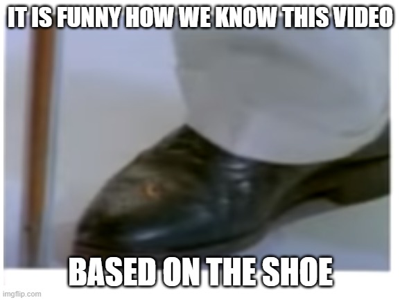 nobody even reads this anyways | IT IS FUNNY HOW WE KNOW THIS VIDEO; BASED ON THE SHOE | image tagged in never gonna give you up,memes | made w/ Imgflip meme maker
