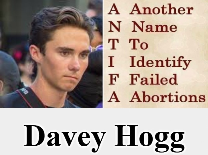 ANTIFA = Another Name To Identify Failed Abortions | image tagged in antifa,abortion,grab a coathanger,david hogg,sjw triggered | made w/ Imgflip meme maker