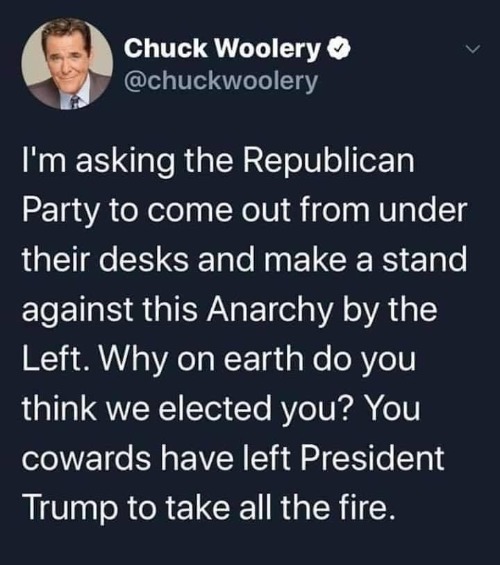 Chuck Woolery has a message for all you Republican Party cowards | image tagged in cowards,republican party,anarchy,cultural marxism,marxism,treason | made w/ Imgflip meme maker