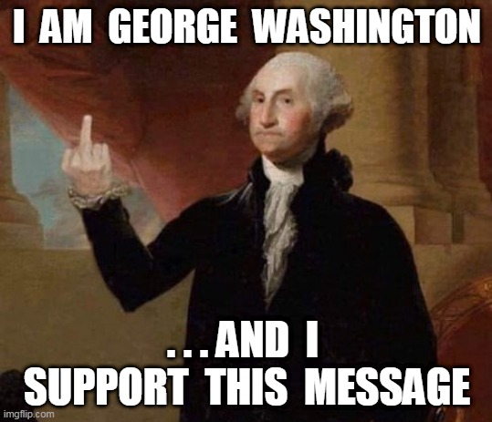 PSA  from George Washington | I  AM  GEORGE  WASHINGTON; . . . AND  I  SUPPORT  THIS  MESSAGE | image tagged in cnnsucks,trump2020 | made w/ Imgflip meme maker