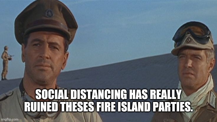 Social distancing ruins theses Fire Island parties | SOCIAL DISTANCING HAS REALLY RUINED THESES FIRE ISLAND PARTIES. | image tagged in funny memes | made w/ Imgflip meme maker