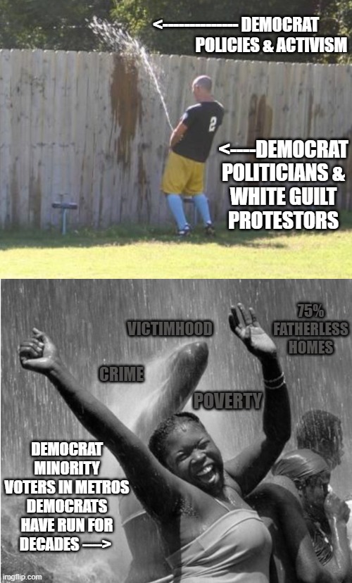 One of the great anomalies of the universe. Why do blacks continue to vote for Democrat policies destroying their lives? | <-------------- DEMOCRAT                       POLICIES & ACTIVISM; <----DEMOCRAT POLITICIANS & WHITE GUILT PROTESTORS; 75% FATHERLESS HOMES; VICTIMHOOD; POVERTY; CRIME; DEMOCRAT MINORITY VOTERS IN METROS DEMOCRATS HAVE RUN FOR DECADES ----> | image tagged in black lives matter,woke,donald trump,politics,democrats,republicans | made w/ Imgflip meme maker