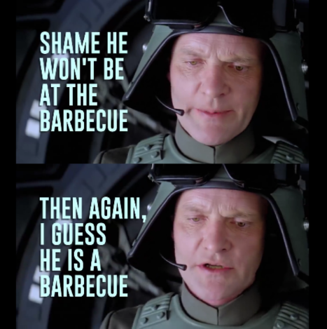 I guess he is a barbecue Blank Meme Template