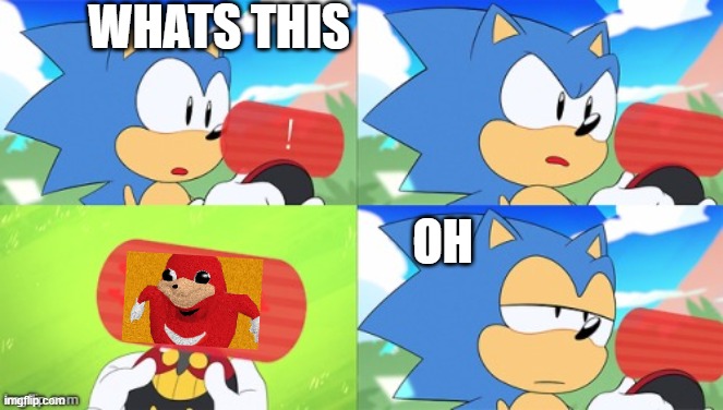 The Sonic Mania Meme | WHATS THIS; OH | image tagged in the sonic mania meme | made w/ Imgflip meme maker