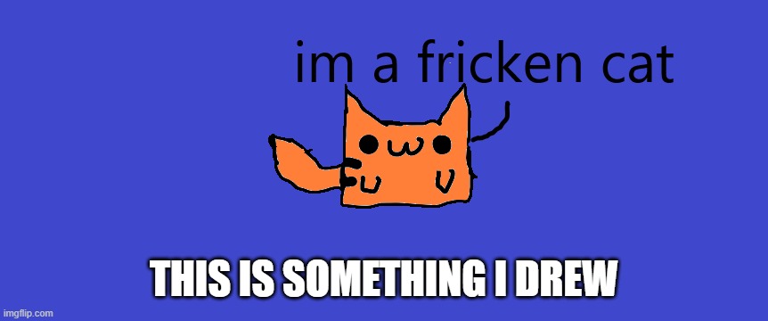 THIS IS SOMETHING I DREW | image tagged in cat | made w/ Imgflip meme maker