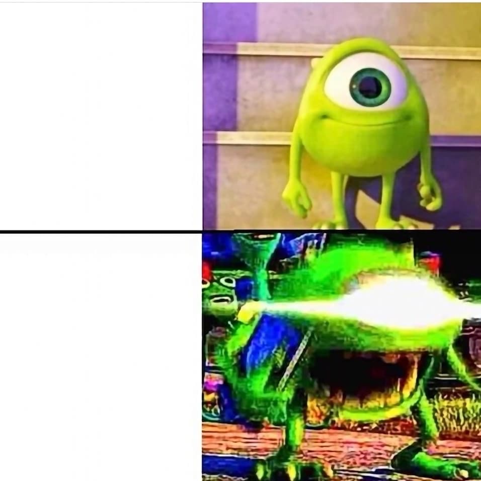 High Quality Mike wazowski meme Blank Meme Template