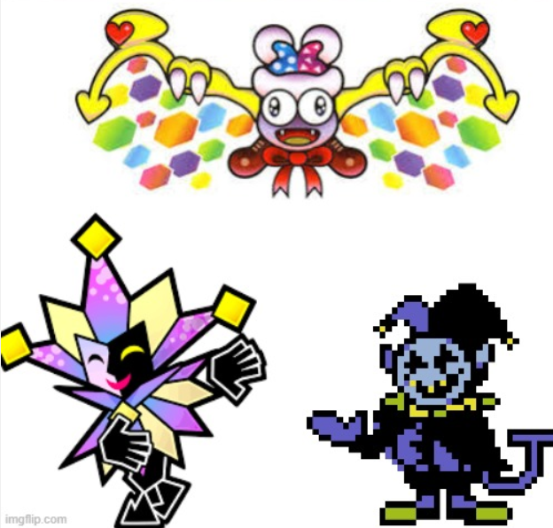 High Quality Dimentio, Jevil, And Marx Blank Meme Template