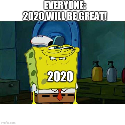 Don't You Squidward Meme | EVERYONE:
2020 WILL BE GREAT! 2020 | image tagged in memes,don't you squidward | made w/ Imgflip meme maker