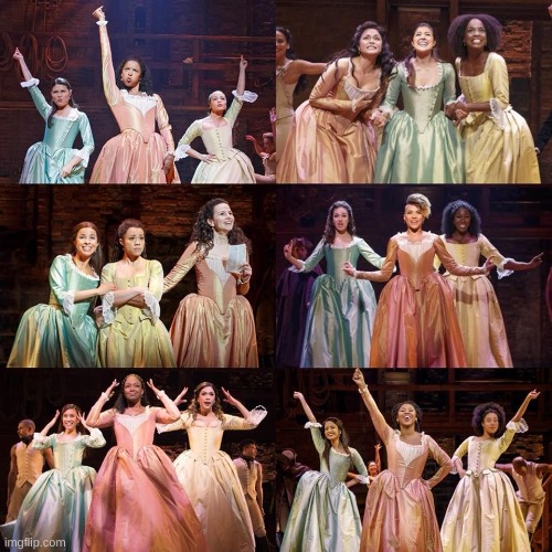 I saw Hamilton Phillip Tour, so I saw the sisters on the bottom right corner | image tagged in schuyler sisters | made w/ Imgflip meme maker
