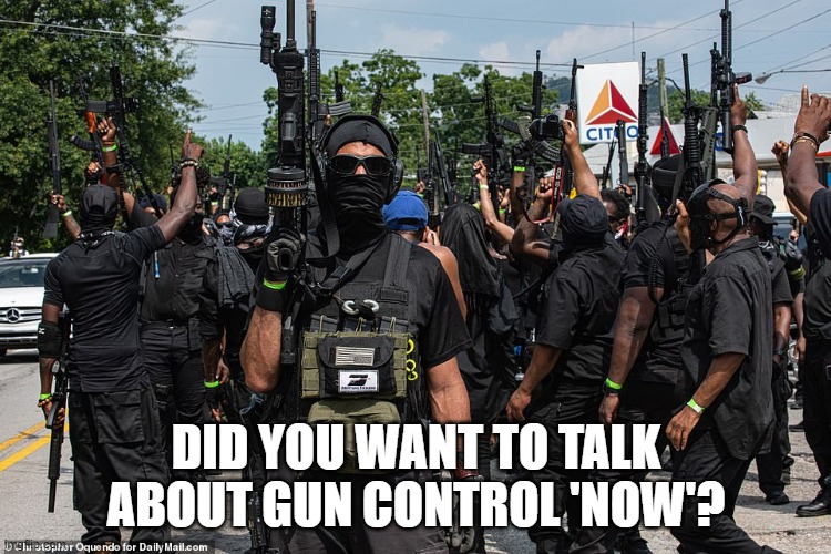 Gun Control | DID YOU WANT TO TALK ABOUT GUN CONTROL 'NOW'? | image tagged in memes,gun control | made w/ Imgflip meme maker