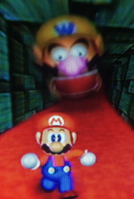 Wario Chasing Mario Blank Meme Template