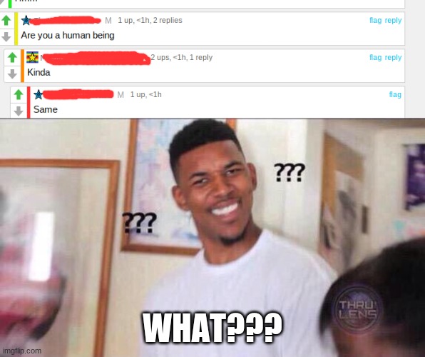 why??? | WHAT??? | image tagged in black guy confused,memes,cursed comments | made w/ Imgflip meme maker
