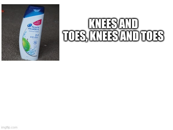 idk | KNEES AND TOES, KNEES AND TOES | image tagged in blank white template | made w/ Imgflip meme maker