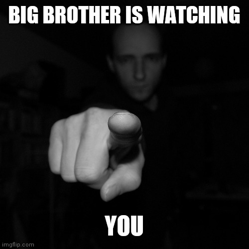 Big Brother | BIG BROTHER IS WATCHING; YOU | image tagged in government | made w/ Imgflip meme maker