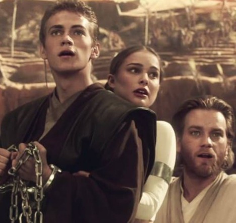 Anakin, Obi Wan, and Padme Blank Meme Template