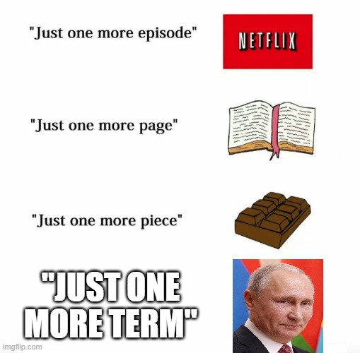 Just one more | "JUST ONE MORE TERM" | image tagged in just one more | made w/ Imgflip meme maker