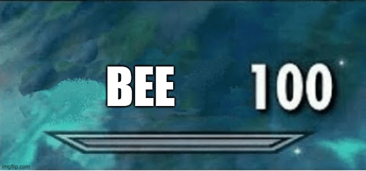 Skyrim 100 Blank | BEE | image tagged in skyrim 100 blank | made w/ Imgflip meme maker
