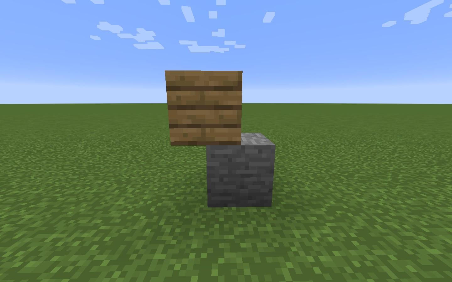 High Quality Cursed Minecraft stone and oak planks Blank Meme Template