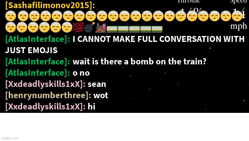 bomb on the train | image tagged in roblox | made w/ Imgflip meme maker