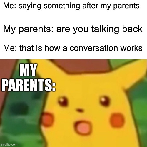 talking back to parents meme