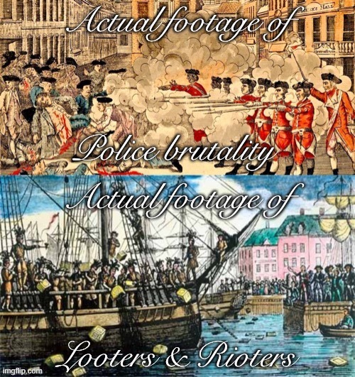 The Bostonians had it coming for being treasonous rebels. #MAGA #Redcoats2020 | image tagged in looters,rioters,maga,independence day,american revolution,boston tea party | made w/ Imgflip meme maker
