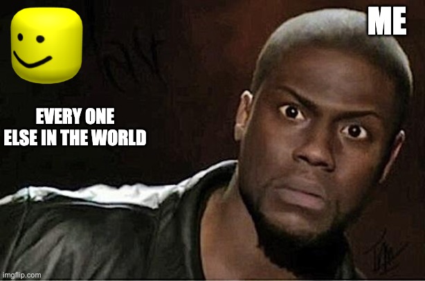 Kevin Hart | ME; EVERY ONE ELSE IN THE WORLD | image tagged in memes,kevin hart | made w/ Imgflip meme maker
