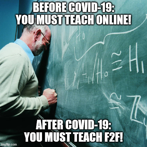 Before/After COVID teaching - Imgflip