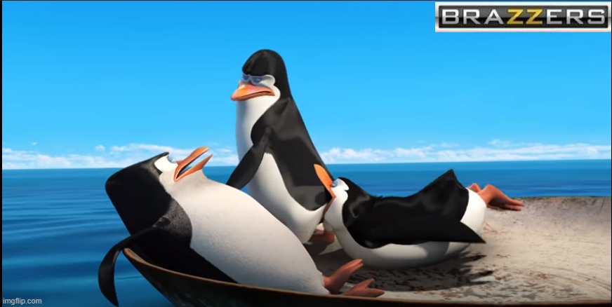 Rico eating Kowalski | image tagged in penguins of madagascar,brazzers | made w/ Imgflip meme maker