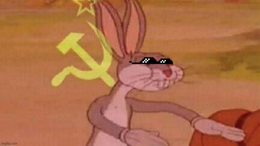 bunny comunism | image tagged in communism | made w/ Imgflip meme maker