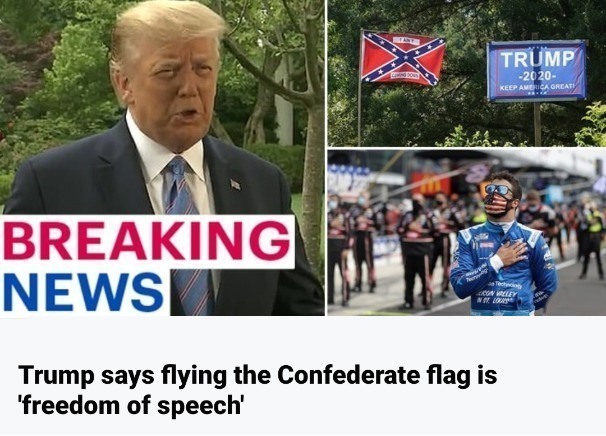 Flying Confederate Flag Freedom Of Speech As Is Kneeling Blank Meme Template