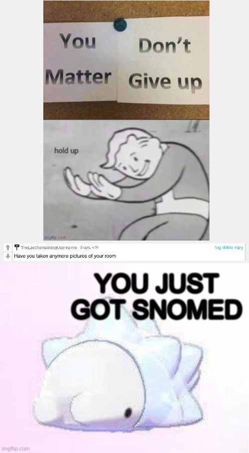 Rekt | image tagged in you just got snomed | made w/ Imgflip meme maker