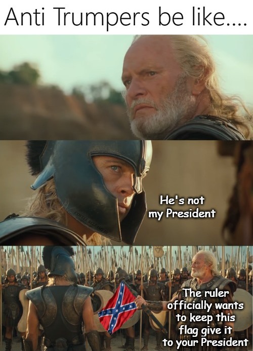 Troy Achilles He's Not My President Blank Meme Template