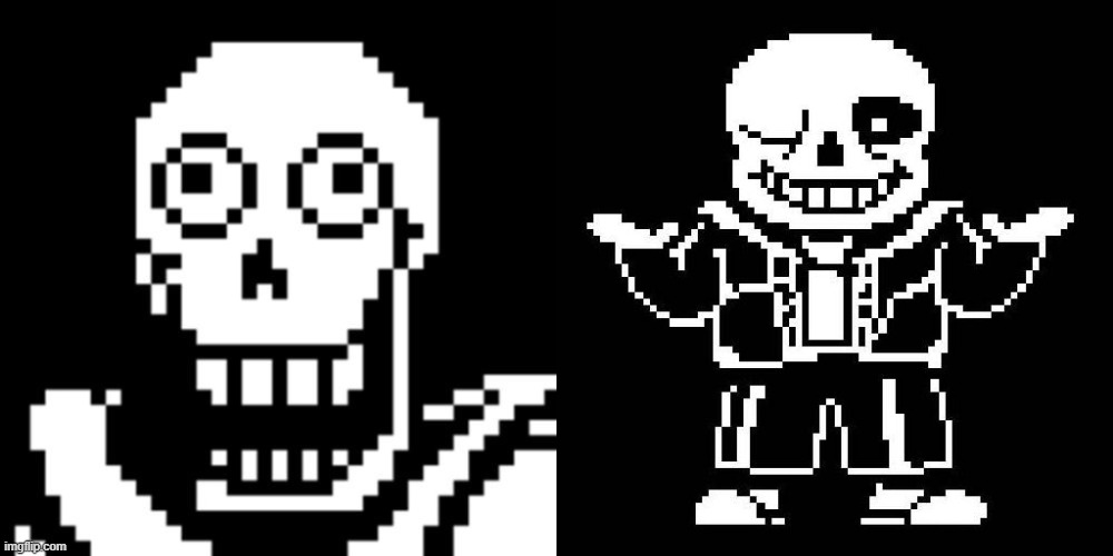 image tagged in papyrus undertale,sans undertale | made w/ Imgflip meme maker