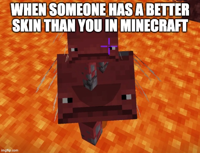 minecraft skin | WHEN SOMEONE HAS A BETTER SKIN THAN YOU IN MINECRAFT | image tagged in minecraft,skins | made w/ Imgflip meme maker