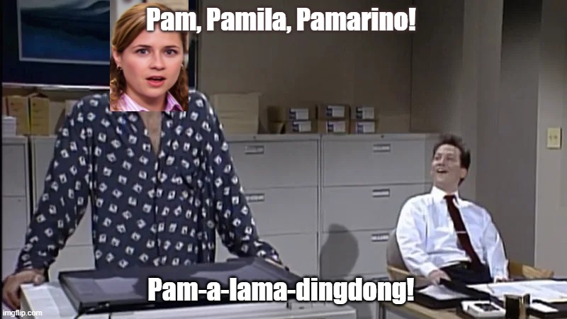 Pam, Pamila, Pamarino! Pam-a-lama-dingdong! | image tagged in funny | made w/ Imgflip meme maker
