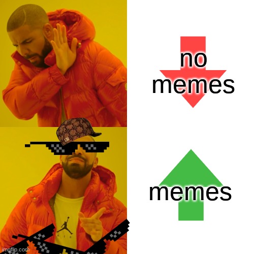 Drake Hotline Bling Meme | no memes memes | image tagged in memes,drake hotline bling | made w/ Imgflip meme maker